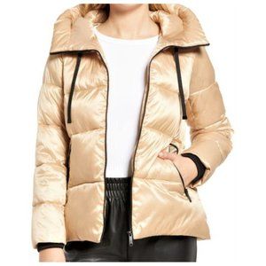 Sam Edelman Hooded PufferJacket Sz.-L Cashmere Beige